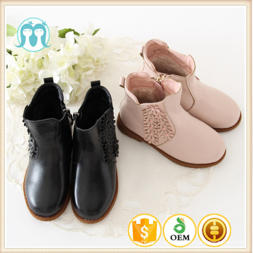 Китай оптовая ребенка обувь детские короткие ботинок зимний розовый PU девушки сапоги мода черный ботинок детской обуви